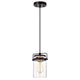 Chloe Lighting Nova Transitional 1 Light Textured Black Mini Pendant Ceiling Fixture 6’’ Wide CHL-CH2D805BK06-DP1