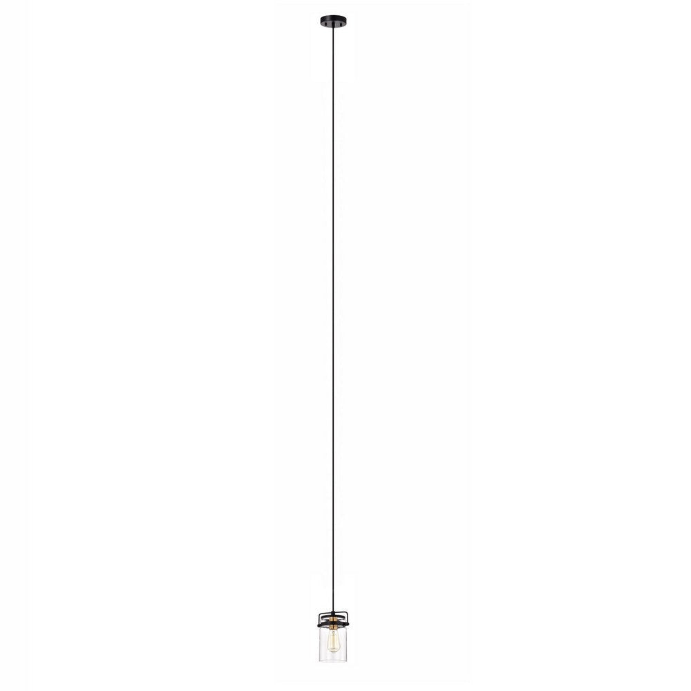 Chloe Lighting Nova Transitional 1 Light Textured Black Mini Pendant Ceiling Fixture 6’’ Wide CHL-CH2D805BK06-DP1