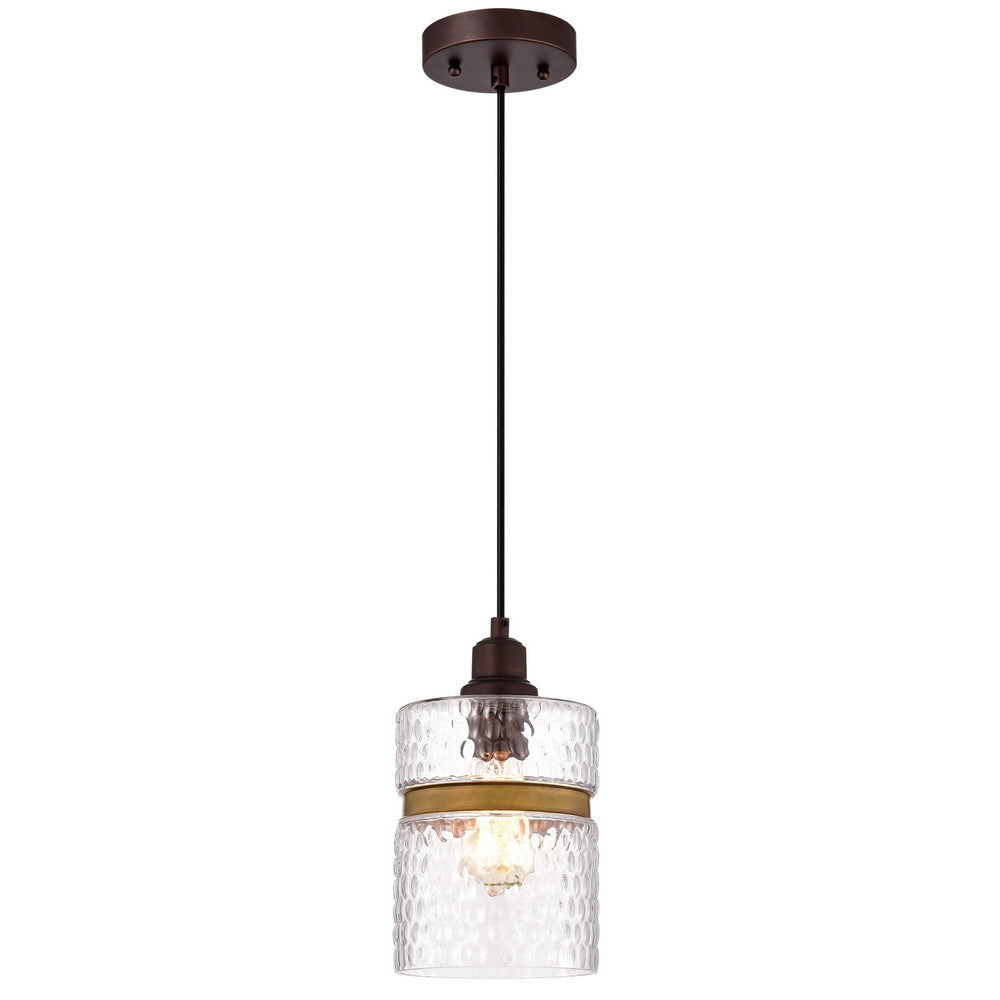 Chloe Lighting Brielle Transitional 1 Light Oil Rubbed Bronze Mini Pendant Ceiling Fixture 6" Wide