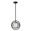 Christine Transitional 1 Light Black And Burnished Brass Mini Pendant Ceiling Fixture 10’’ Wide CHL-CH2D807BB10-DP1
