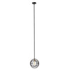 Christine Transitional 1 Light Black And Burnished Brass Mini Pendant Ceiling Fixture 10’’ Wide CHL-CH2D807BB10-DP1