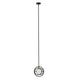 Christine Transitional 1 Light Black And Burnished Brass Mini Pendant Ceiling Fixture 10’’ Wide CHL-CH2D807BB10-DP1