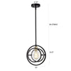 Christine Transitional 1 Light Black And Burnished Brass Mini Pendant Ceiling Fixture 10’’ Wide CHL-CH2D807BB10-DP1