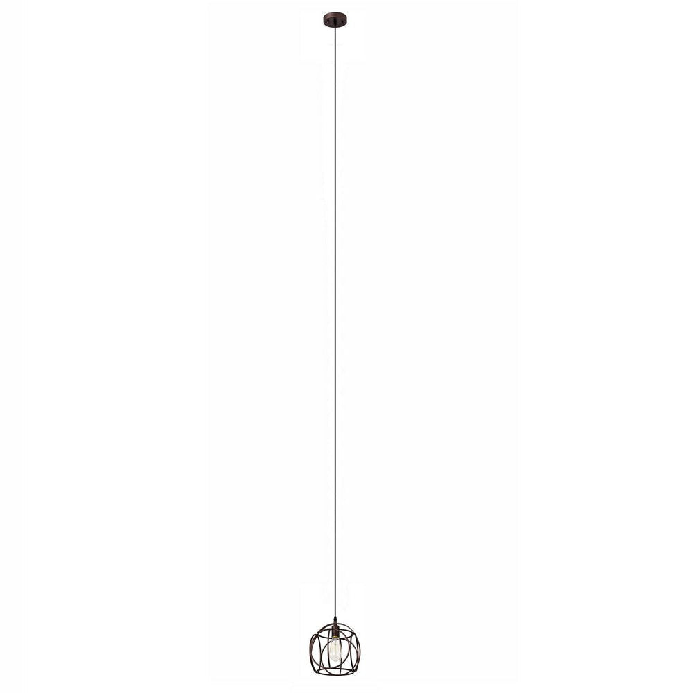 Ironclad Industrial 1 Light Oil Rubbed Bronze Mini Pendant Ceiling Fixture 10’’ Wide CHL-CH2D808RB10-DP1