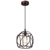 Ironclad Industrial 1 Light Oil Rubbed Bronze Mini Pendant Ceiling Fixture 10" Wide