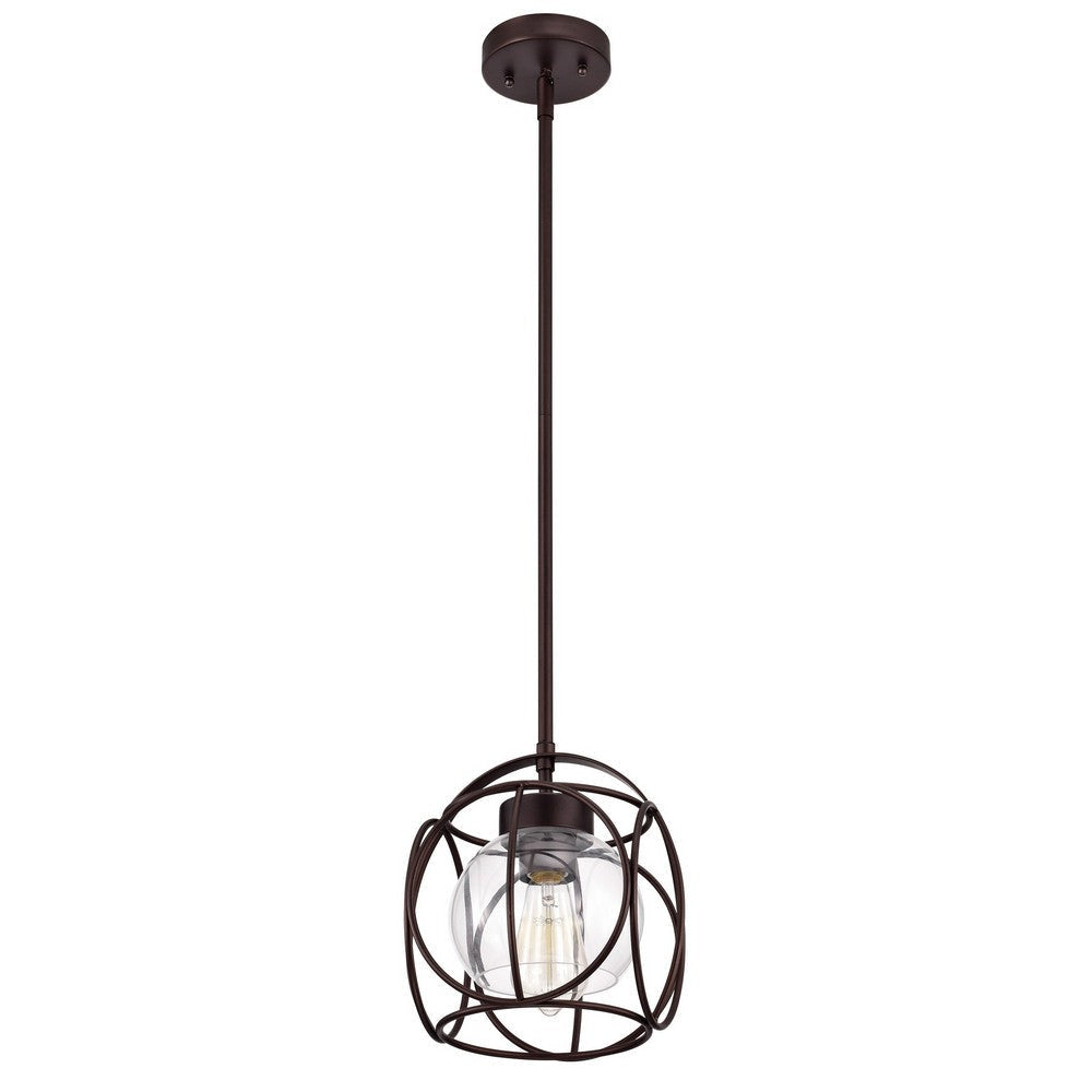 Chloe Lighting Rylee Transitional 1 Light Oil Rubbed Bronze Mini Pendant Ceiling Fixture 10’’ Wide CHL-CH2D810RB10-DP1