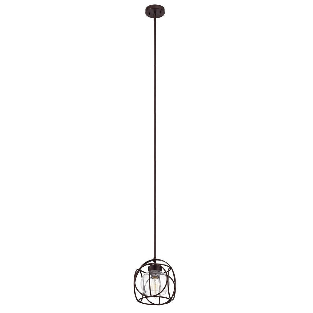 Chloe Lighting Rylee Transitional 1 Light Oil Rubbed Bronze Mini Pendant Ceiling Fixture 10’’ Wide CHL-CH2D810RB10-DP1