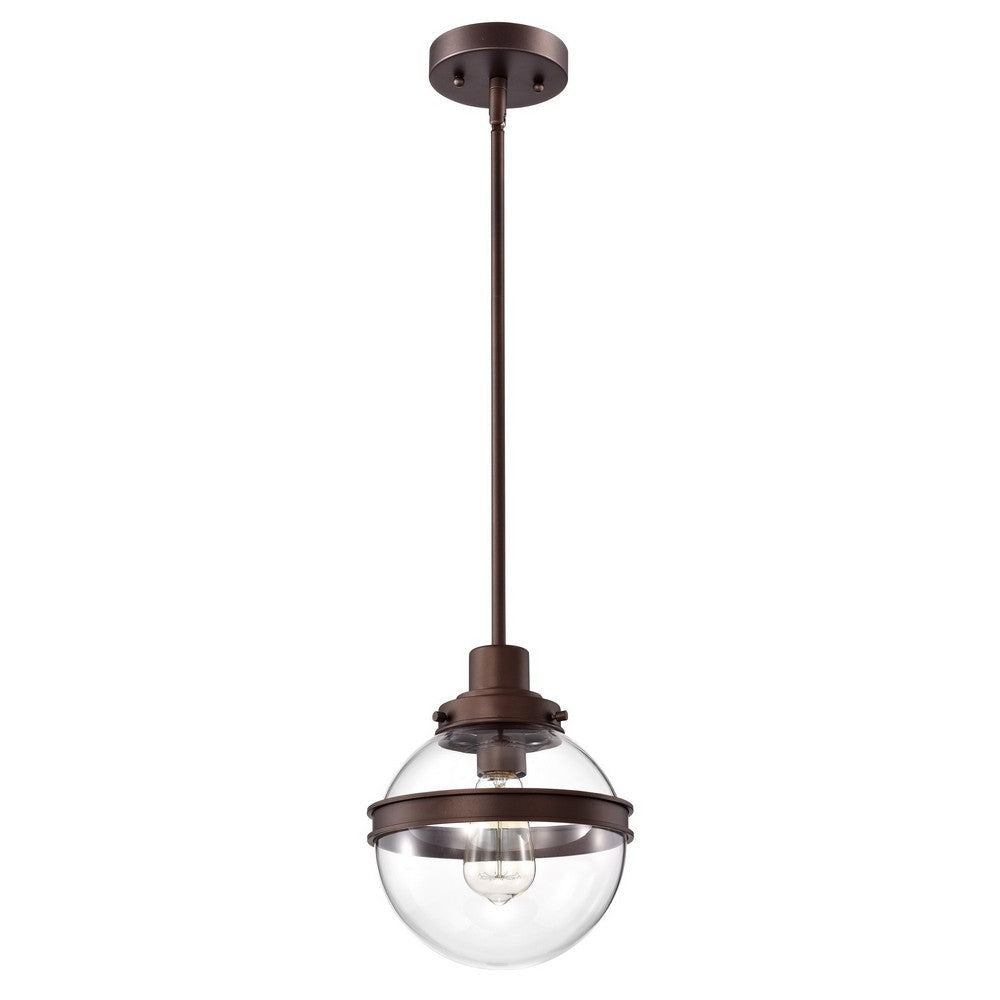 Chloe Lighting Roan Transitional 1 Light Oil Rubbed Bronze Mini Pendant Ceiling Fixture 9’’ Wide CHL-CH2D828RB09-DP1
