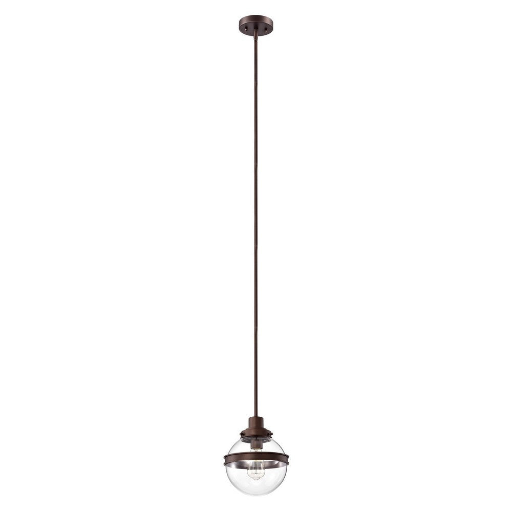 Chloe Lighting Roan Transitional 1 Light Oil Rubbed Bronze Mini Pendant Ceiling Fixture 9’’ Wide CHL-CH2D828RB09-DP1