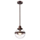 Chloe Lighting Roan Transitional 1 Light Oil Rubbed Bronze Mini Pendant Ceiling Fixture 9" Wide