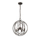 Farmhouse Metal 4 Light Ceiling Pendant with Wall Outlet Switch Bronze CHL-CH2H118RB16-UP4