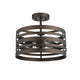 Farmhouse Metal 2 Light Ceiling Fixture with Wall Outlet Switch Bronze CHL-CH2H122RB13-SF2
