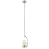 PENELOPE Contemporary 1 Light Brushed Nickel Ceiling Mini Pendant 7" Wide