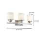 AALIYAH Contemporary 3 Light Brushed Nickel Opal White Glass 23’’ Wide CHL-CH2R009BN23-BL3