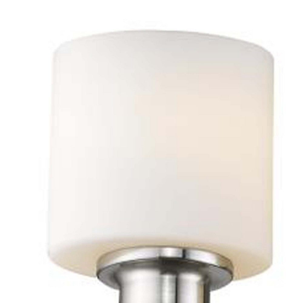 AALIYAH Contemporary 4 Light Brushed Nickel Opal White Glass 32’’ Wide CHL-CH2R009BN32-BL4