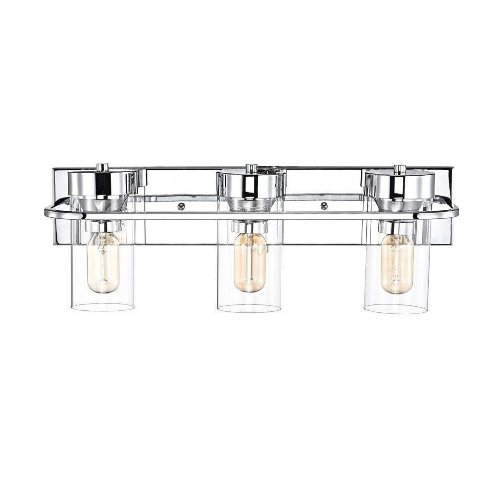 Lighting RAELYN Contemporary 3 Light Chrome Bath Vanity Fixture 22’’ Width CHL-CH2R107CM22-BL3