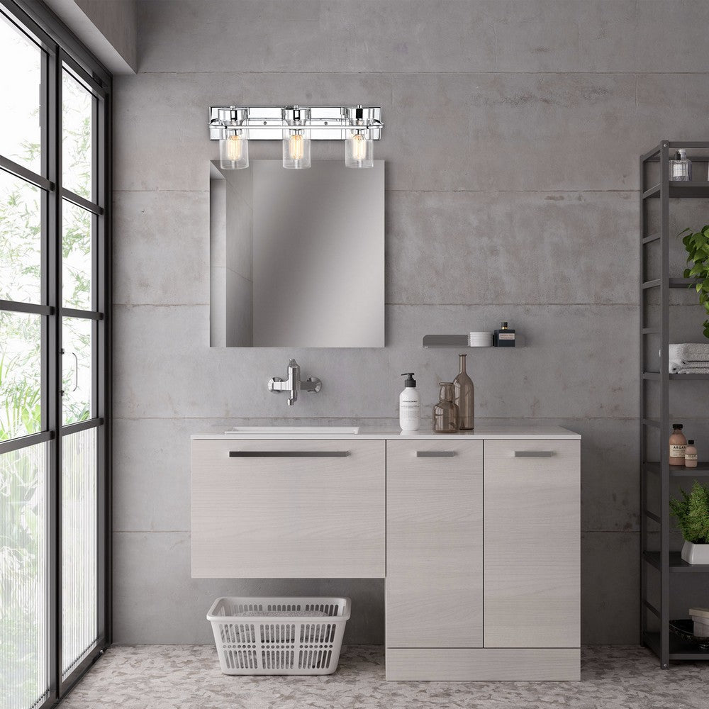 Lighting RAELYN Contemporary 3 Light Chrome Bath Vanity Fixture 22" Width