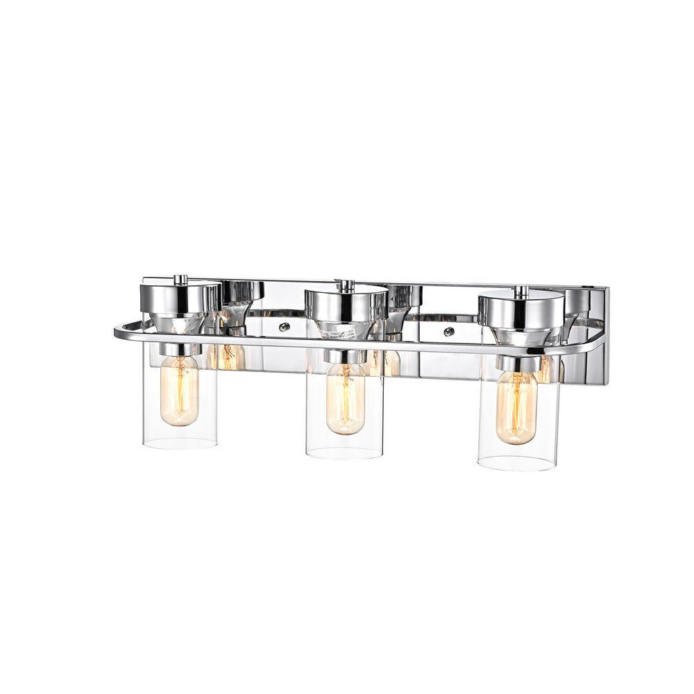 Lighting RAELYN Contemporary 3 Light Chrome Bath Vanity Fixture 22" Width