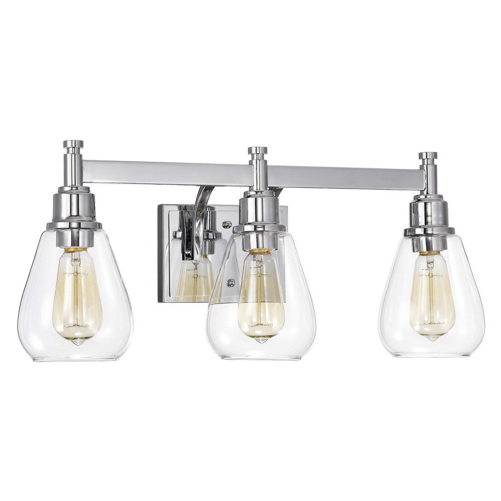 Chloe Lighting Hudson Transitional 3 Light Chrome Bath Vanity Fixture 23’’ Wide CHL-CH2R117CM23-BL3