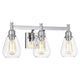 Chloe Lighting Hudson Transitional 3 Light Chrome Bath Vanity Fixture 23" Wide