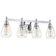 Chloe Lighting Hudson Transitional 4 Light Chrome Bath Vanity Fixture 29’’ Wide CHL-CH2R117CM29-BL4