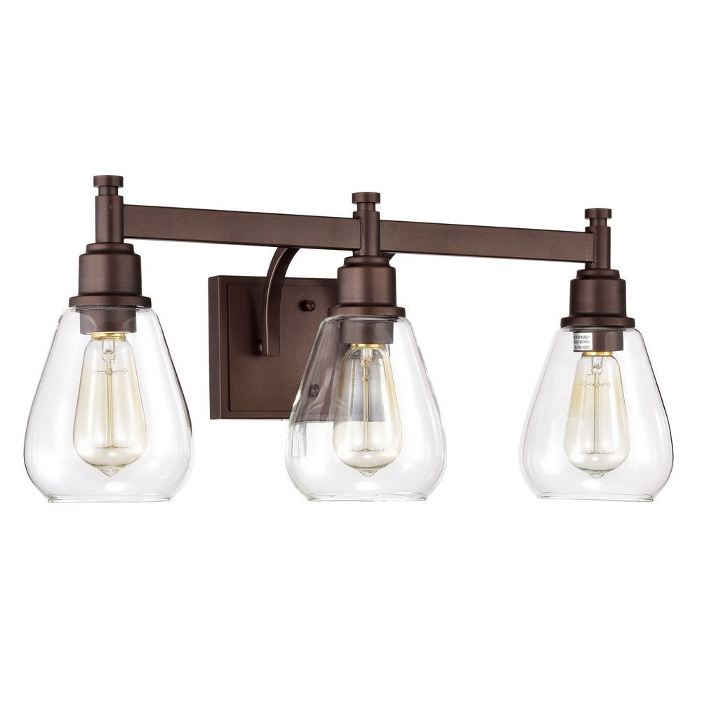 Chloe Lighting Hudson Transitional 3 Light Oil Rubbed Bronze Bath Vanity Fixture 23’’ Wide CHL-CH2R117RB23-BL3