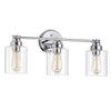 Chloe Lighting Karson Transitional 3 Light Chrome Bath Vanity Fixture 23’’ Wide CHL-CH2R119CM23-BL3