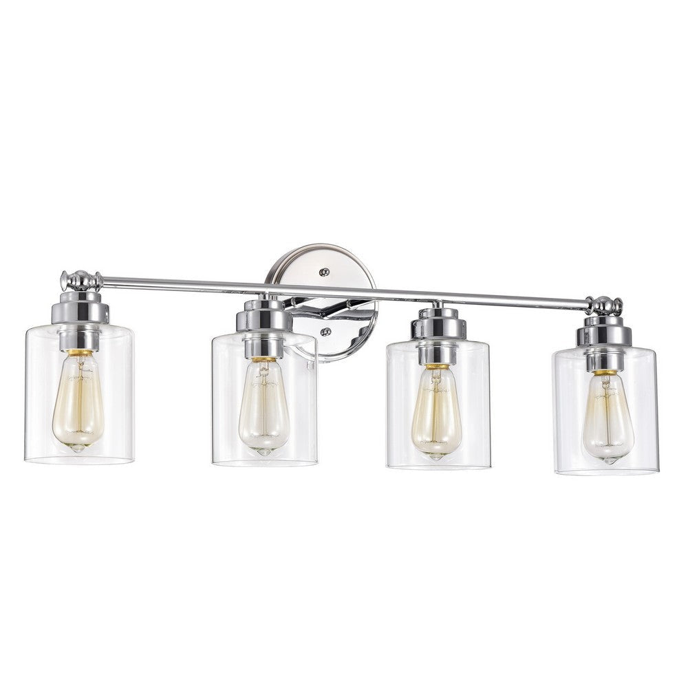 Chloe Lighting Karson Transitional 4 Light Chrome Bath Vanity Fixture 30 ’ Wide CHL-CH2R119CM30-BL4
