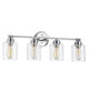 Chloe Lighting Karson Transitional 4 Light Chrome Bath Vanity Fixture 30 ’ Wide CHL-CH2R119CM30-BL4