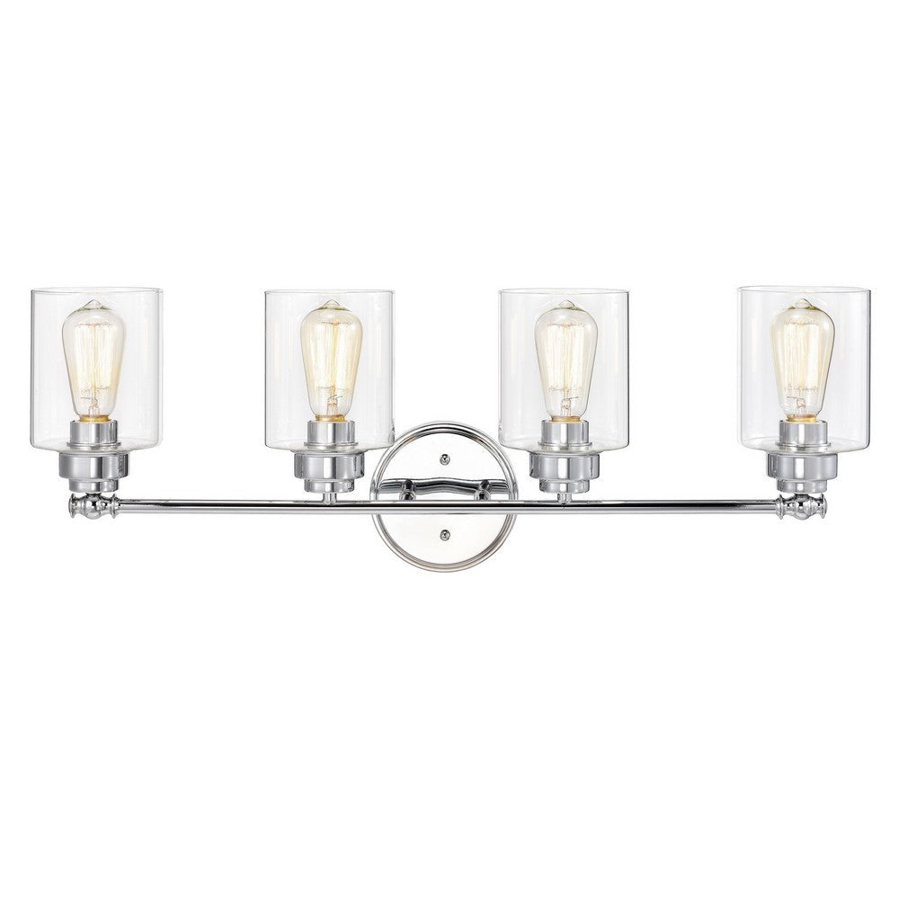 Chloe Lighting Karson Transitional 4 Light Chrome Bath Vanity Fixture 30 ’ Wide CHL-CH2R119CM30-BL4