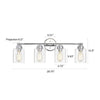 Chloe Lighting Karson Transitional 4 Light Chrome Bath Vanity Fixture 30 ’ Wide CHL-CH2R119CM30-BL4