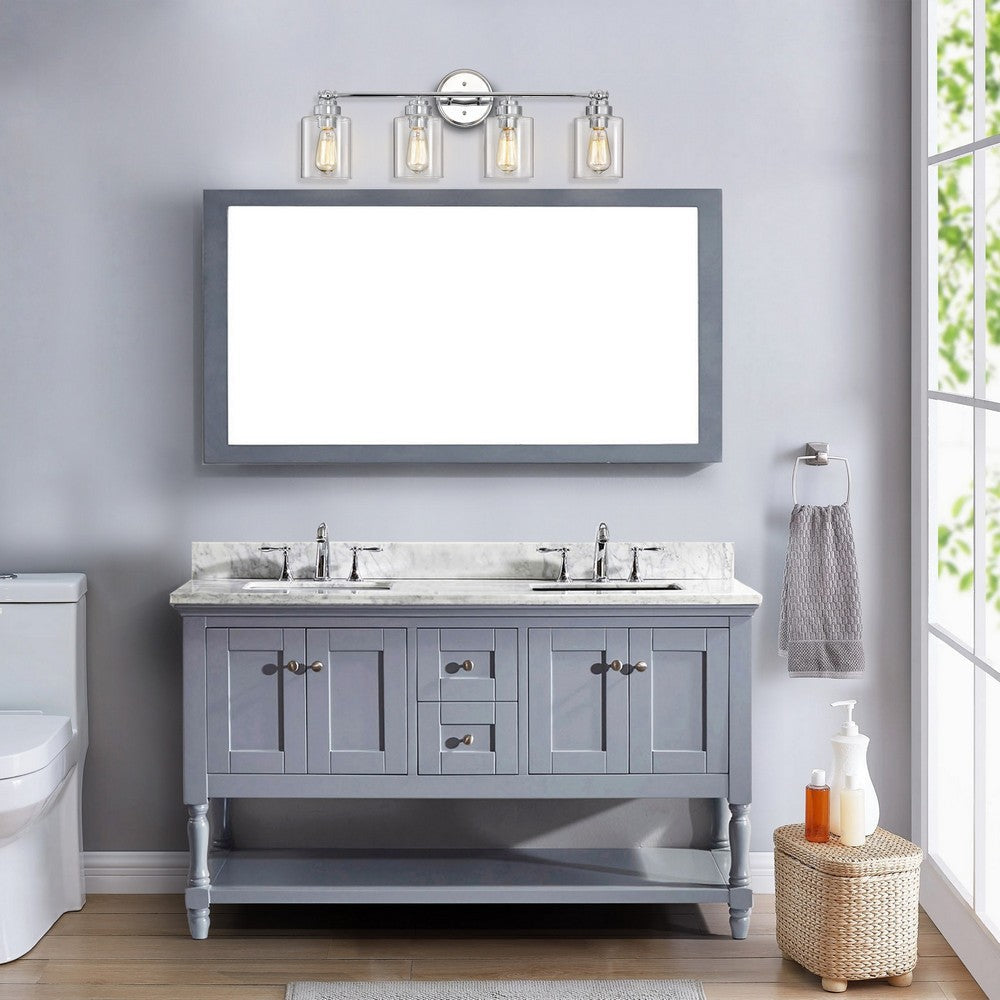 Chloe Lighting Karson Transitional 4 Light Chrome Bath Vanity Fixture 30 ’ Wide CHL-CH2R119CM30-BL4