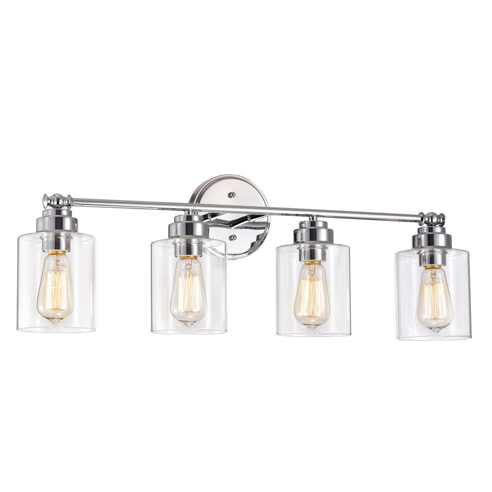 Chloe Lighting Karson Transitional 4 Light Chrome Bath Vanity Fixture 30 " Wide