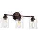 Chloe Lighting Karson Transitional 3 Light Oil Rubbed Bronze Bath Vanity Fixture 23’’ Wide CHL-CH2R119RB23-BL3