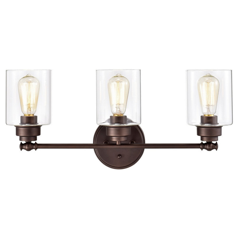 Chloe Lighting Karson Transitional 3 Light Oil Rubbed Bronze Bath Vanity Fixture 23’’ Wide CHL-CH2R119RB23-BL3