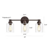 Chloe Lighting Karson Transitional 3 Light Oil Rubbed Bronze Bath Vanity Fixture 23’’ Wide CHL-CH2R119RB23-BL3