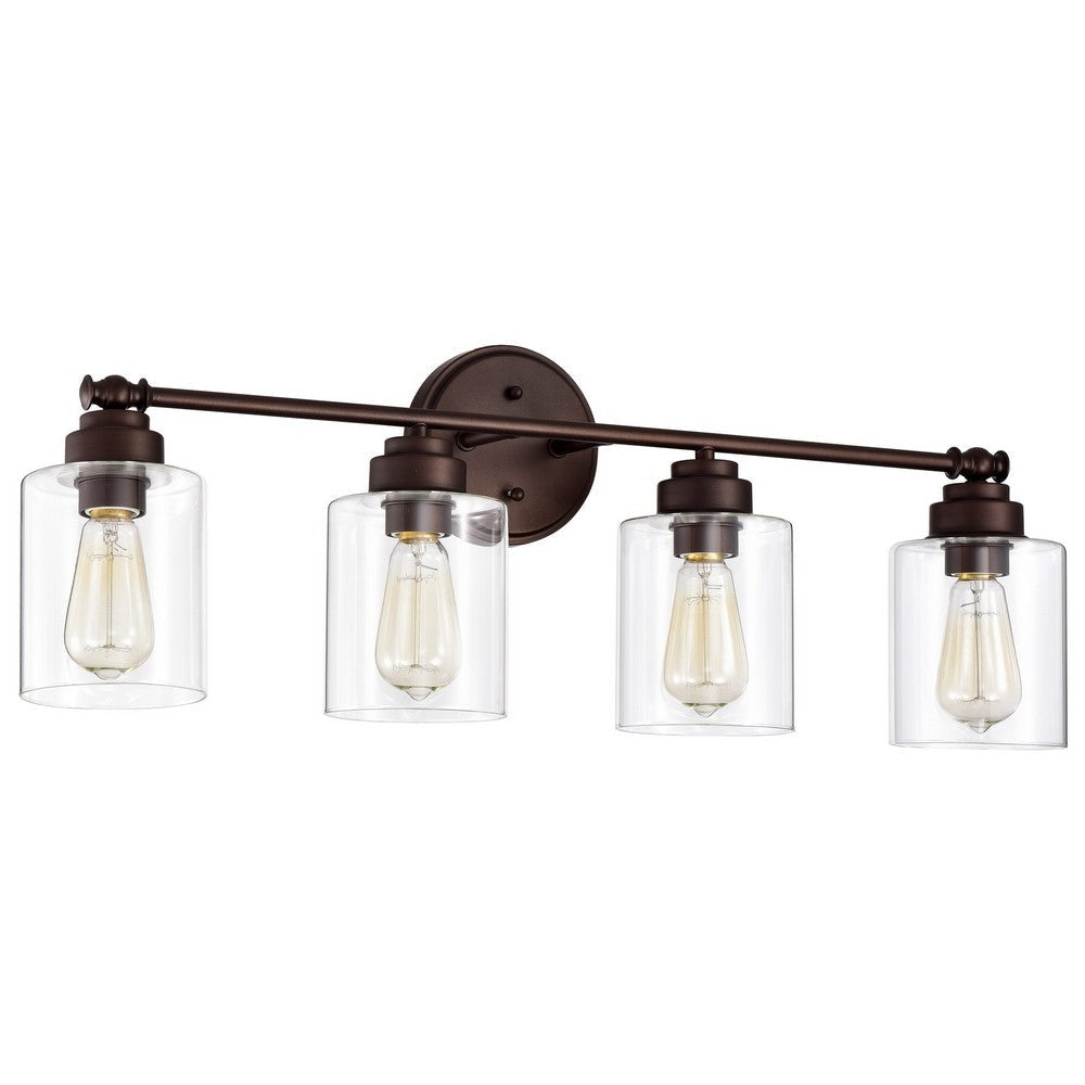 Chloe Lighting Karson Transitional 4 Light Oil Rubbed Bronze Bath Vanity Fixture 30’’ Wide CHL-CH2R119RB30-BL4