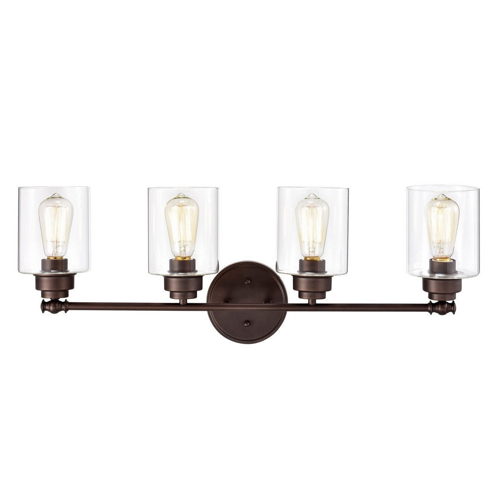 Chloe Lighting Karson Transitional 4 Light Oil Rubbed Bronze Bath Vanity Fixture 30’’ Wide CHL-CH2R119RB30-BL4