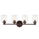 Chloe Lighting Karson Transitional 4 Light Oil Rubbed Bronze Bath Vanity Fixture 30’’ Wide CHL-CH2R119RB30-BL4
