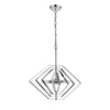 Contemporary 2 Light Metal 20’’ Ceiling Pendant with Chrome Accents Silver CHL-CH2R120CM20-DP2