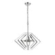 Contemporary 2 Light Metal 20’’ Ceiling Pendant with Chrome Accents Silver CHL-CH2R120CM20-DP2