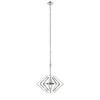 Contemporary 2 Light Metal 20’’ Ceiling Pendant with Chrome Accents Silver CHL-CH2R120CM20-DP2