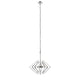 Contemporary 2 Light Metal 20’’ Ceiling Pendant with Chrome Accents Silver CHL-CH2R120CM20-DP2
