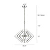Contemporary 2 Light Metal 20’’ Ceiling Pendant with Chrome Accents Silver CHL-CH2R120CM20-DP2