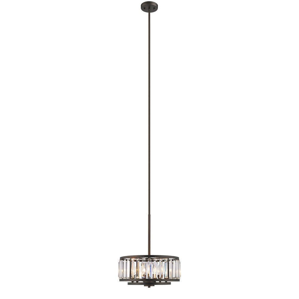 Contemporary 6 Light Metal 16’’ Ceiling Pendant with Crystal Accents Silver CHL-CH2R123RB16-UP6