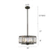 Contemporary 6 Light Metal 16’’ Ceiling Pendant with Crystal Accents Silver CHL-CH2R123RB16-UP6