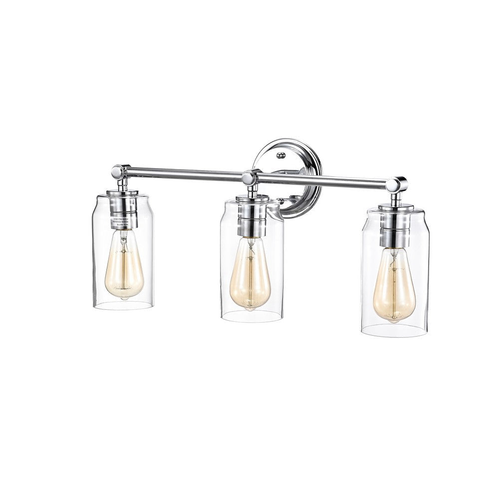 Lighting JOYCE Contemporary 3 Light Chrome Bath Vanity Fixture 23’’ Width CHL-CH2R127CM23-BL3