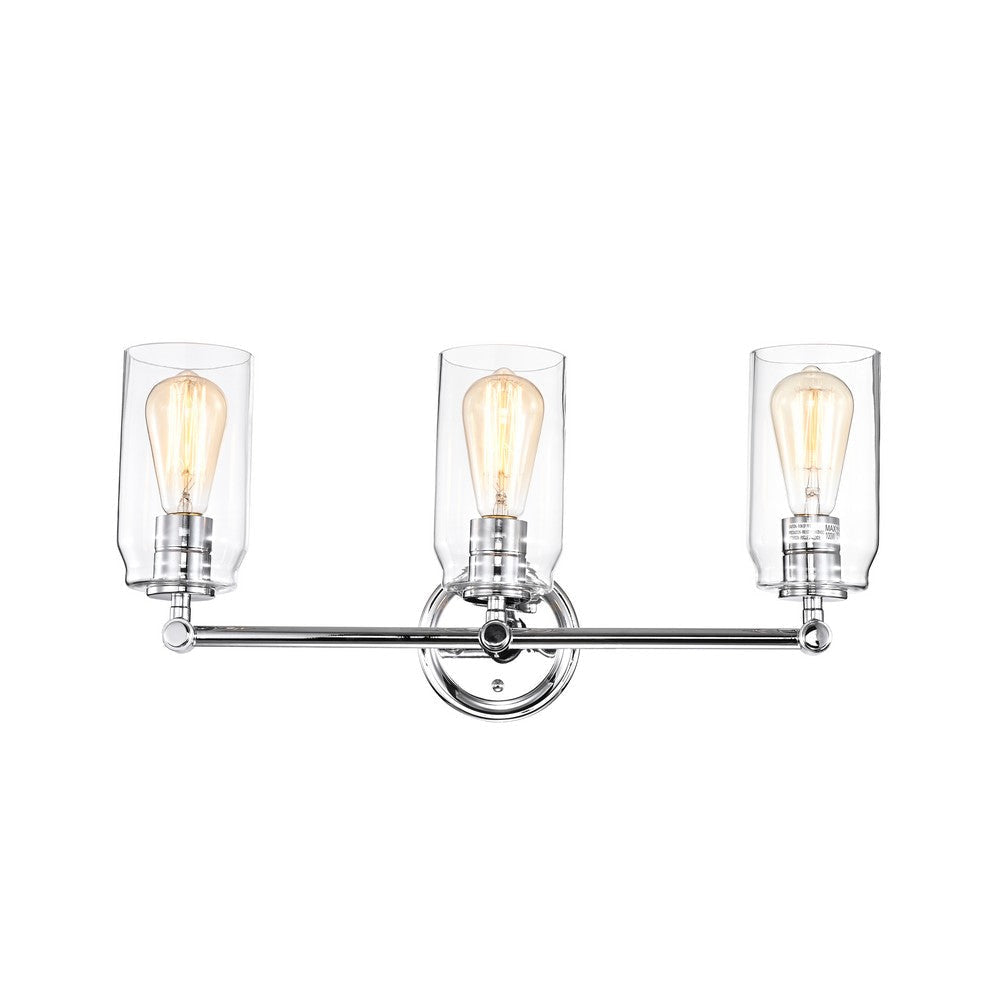 Lighting JOYCE Contemporary 3 Light Chrome Bath Vanity Fixture 23’’ Width CHL-CH2R127CM23-BL3
