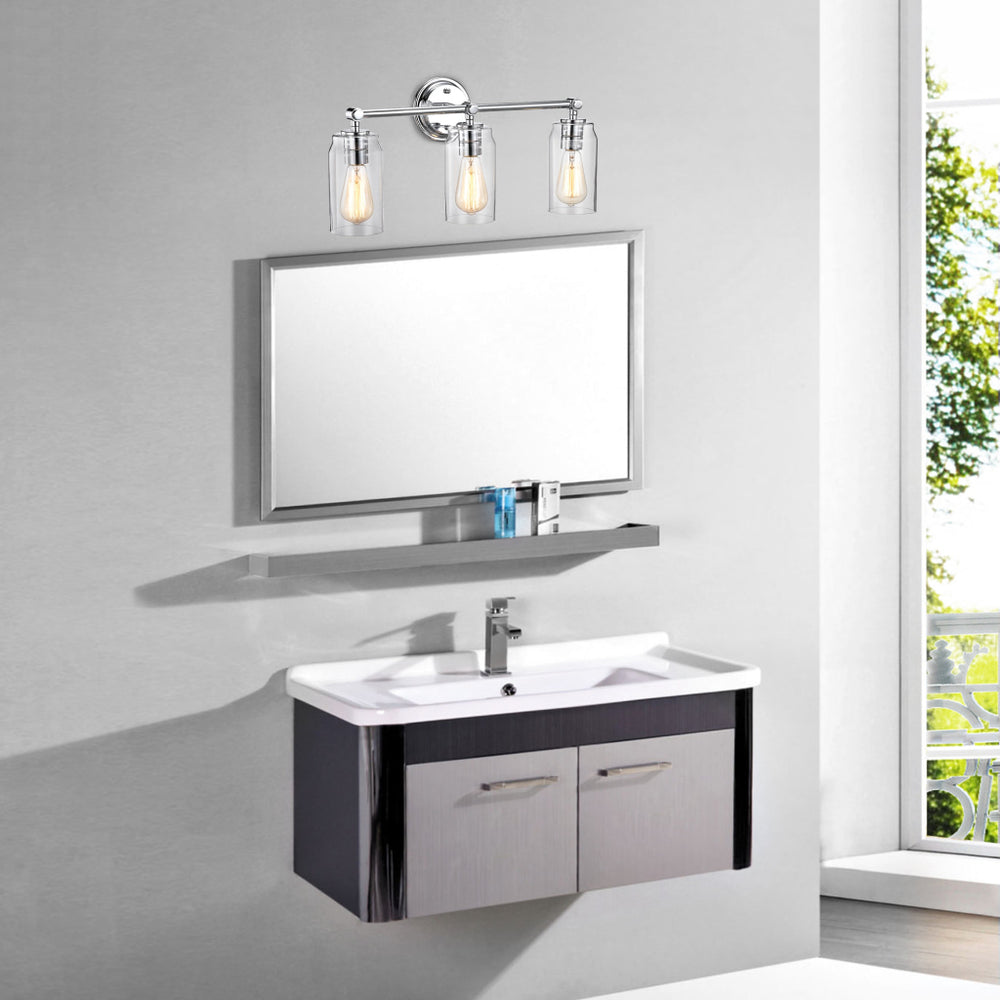 Lighting JOYCE Contemporary 3 Light Chrome Bath Vanity Fixture 23’’ Width CHL-CH2R127CM23-BL3