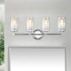 Lighting JOYCE Contemporary 4 Light Chrome Bath Vanity Fixture 28" Width